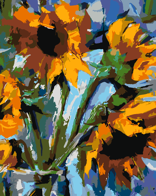 Malen nach Zahlen - Blumen in einer Vase 4473