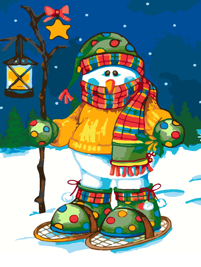 Malen nach Zahlen - Schneemann 4476