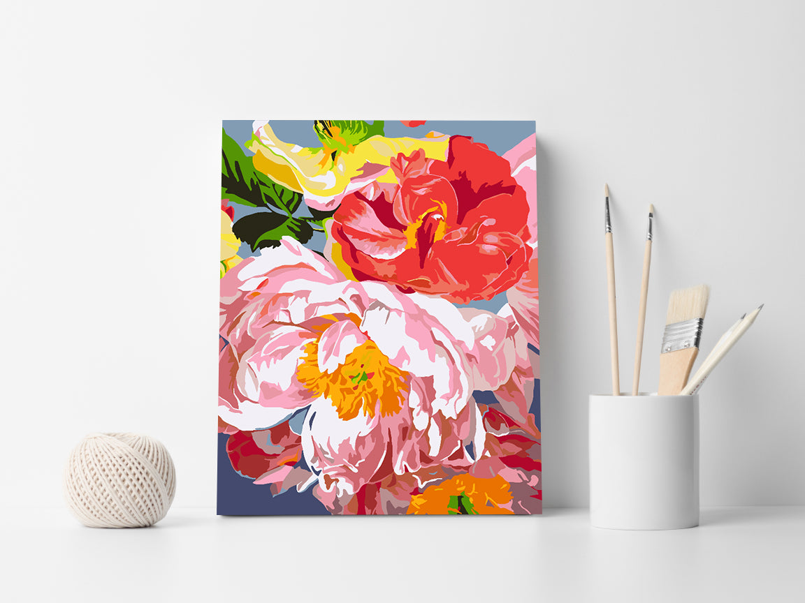 Malen nach Zahlen - Rosa Blumen 4482