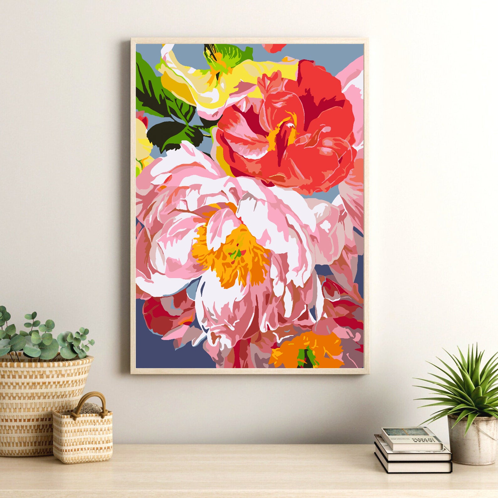 Malen nach Zahlen - Rosa Blumen 4482