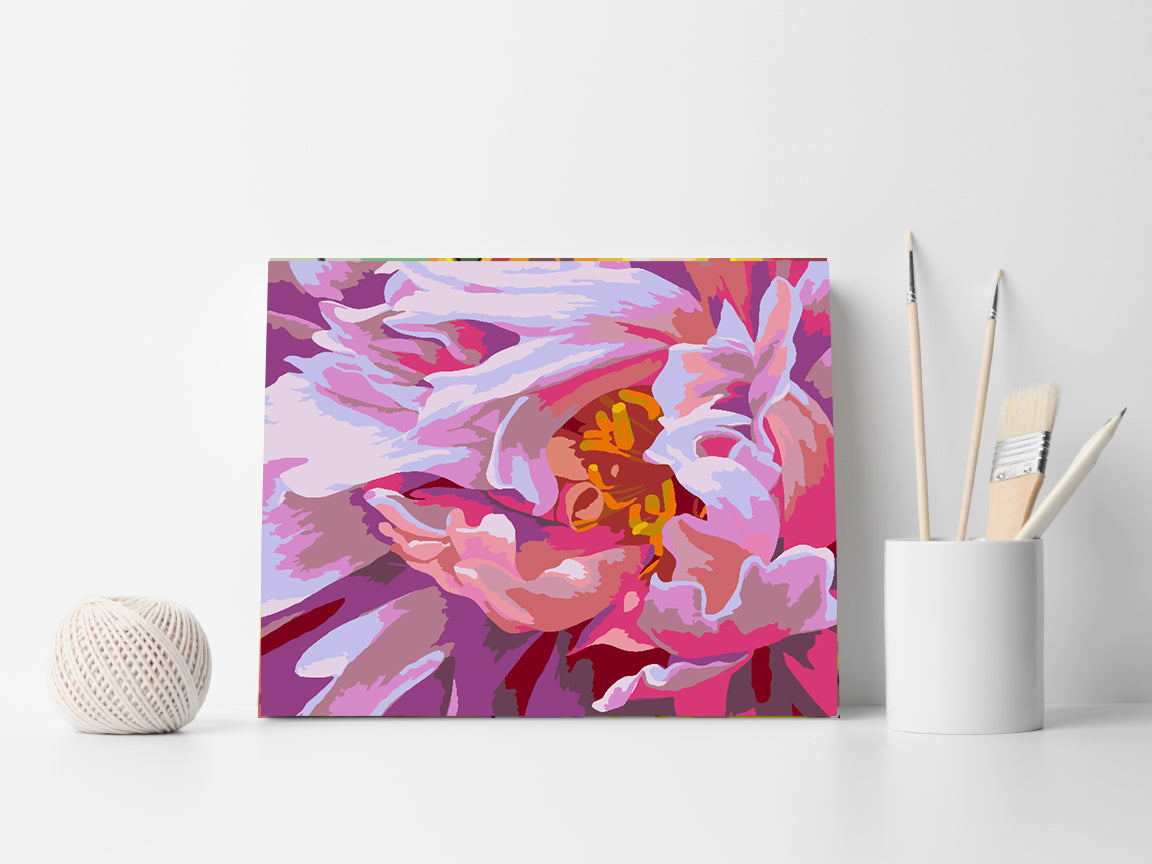 Malen nach Zahlen - Rosa Blumen 4484