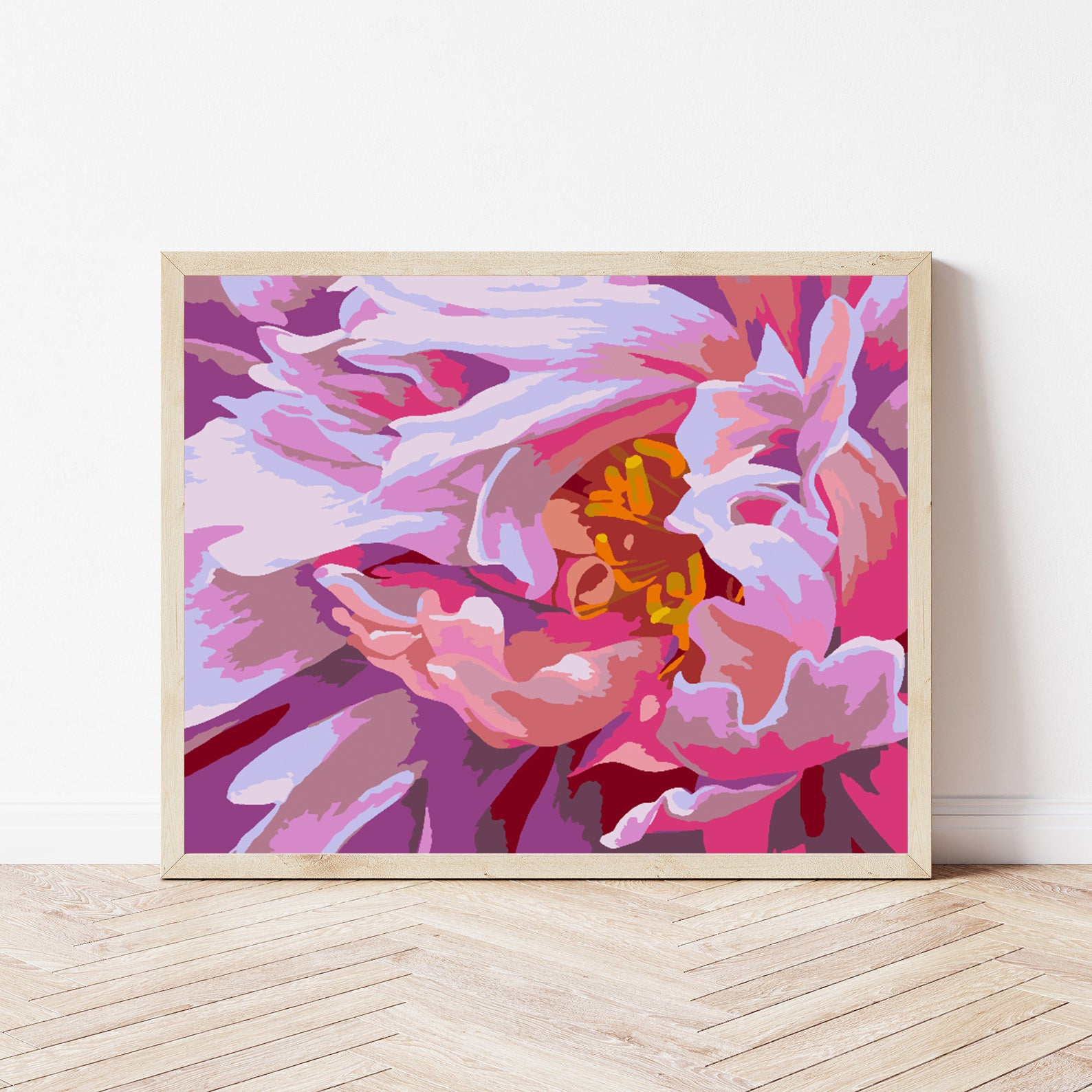 Malen nach Zahlen - Rosa Blumen 4484