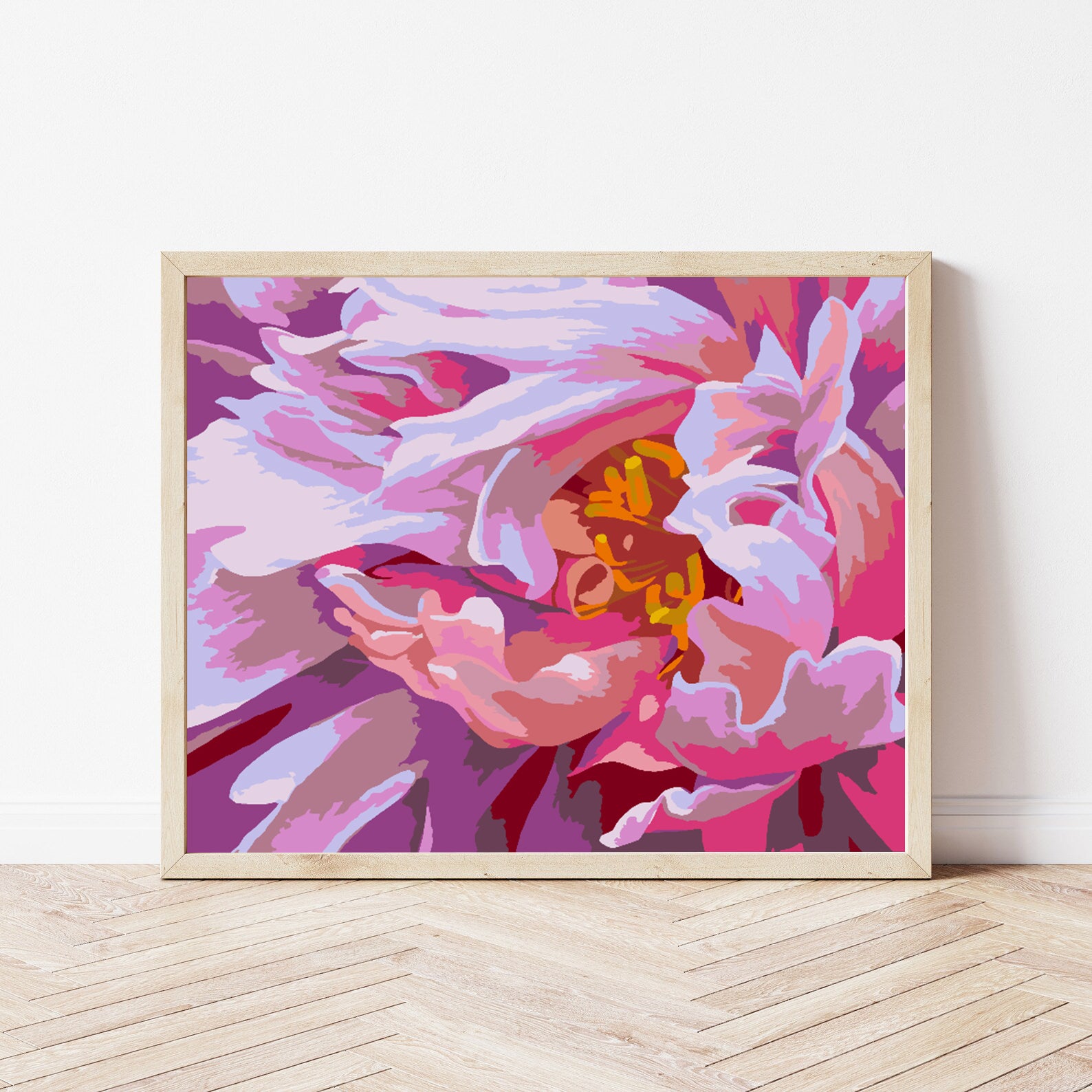 Malen nach Zahlen - Rosa Blumen 4484