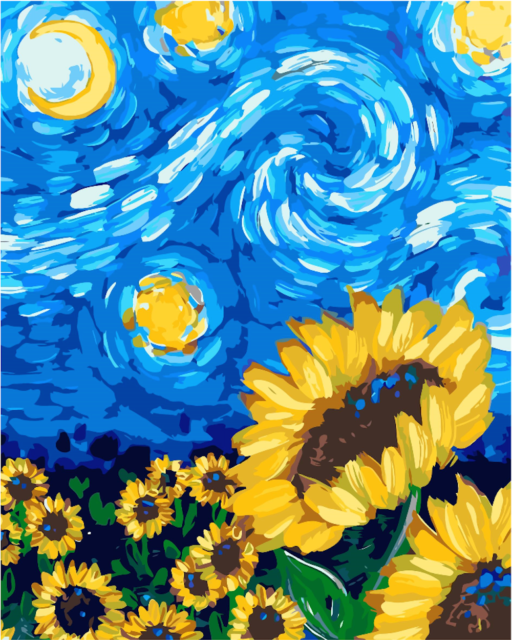 Malen nach Zahlen - Sonnenblume 4495