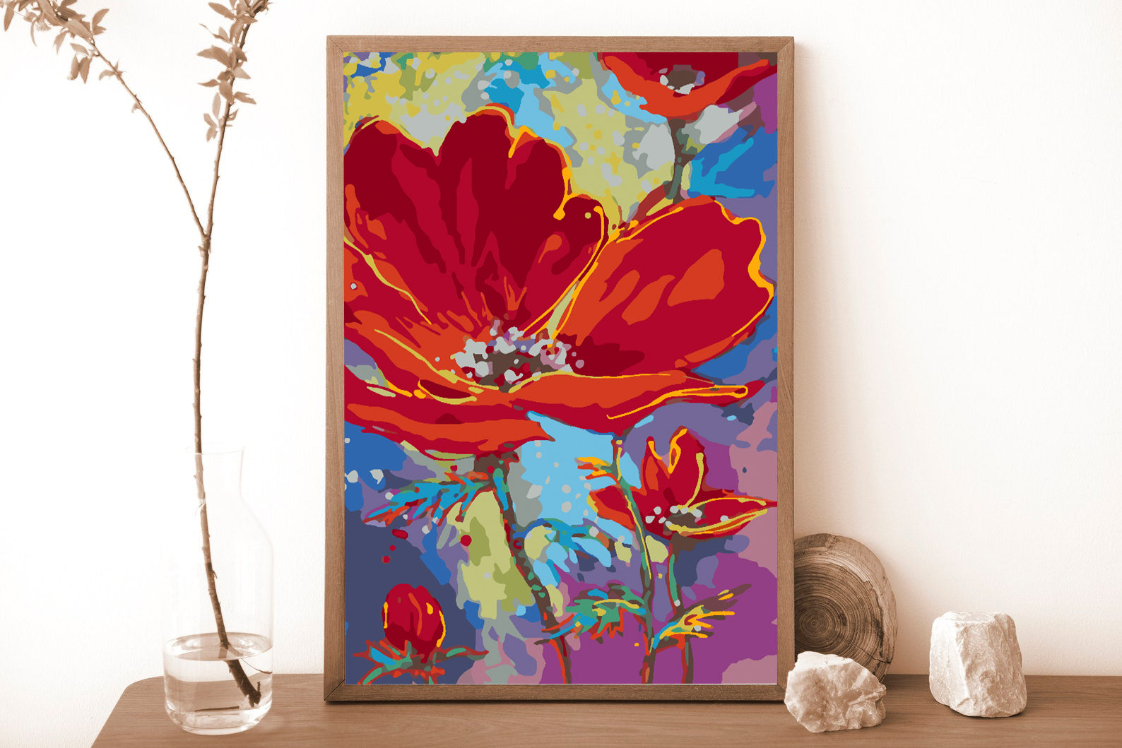 Malen nach Zahlen - Rote Blumen 4508