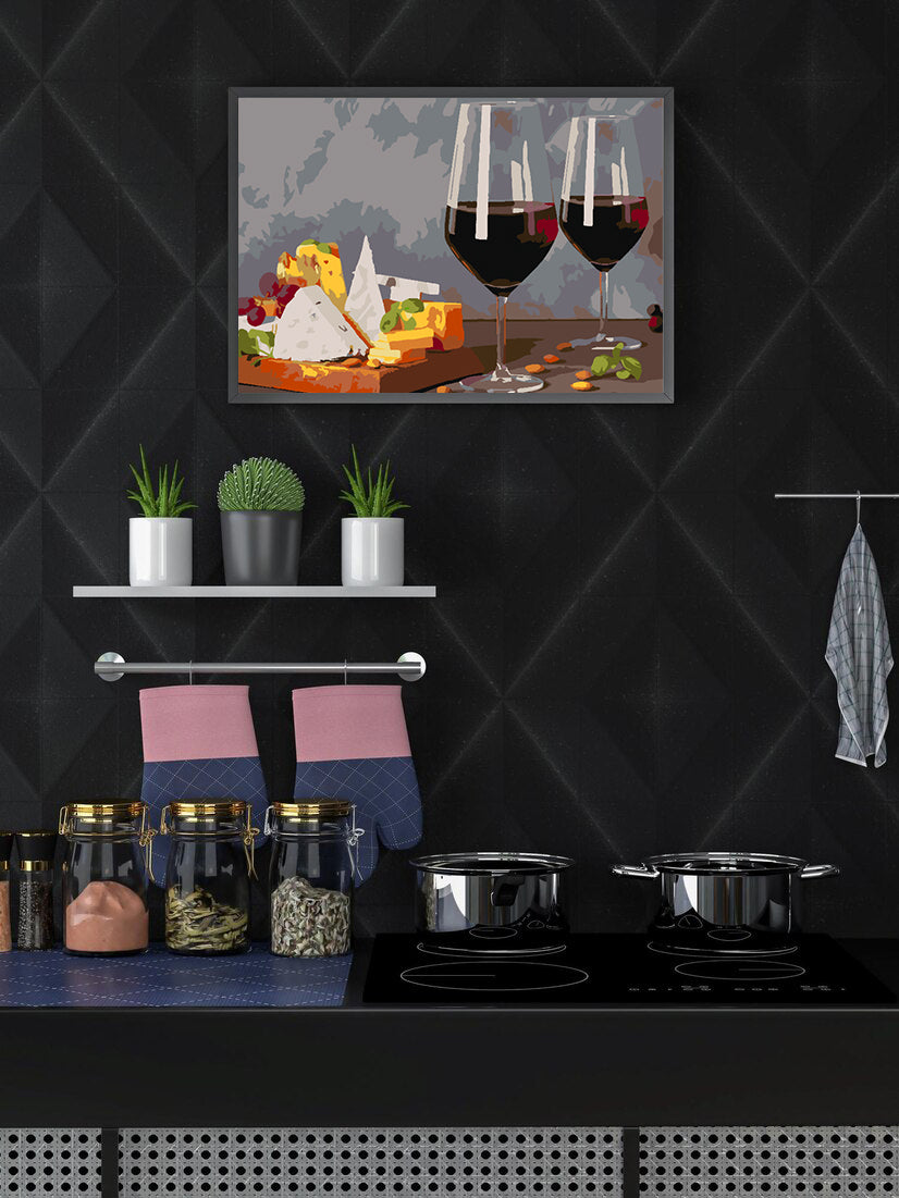 Pictura pe numere - Cașcaval și vin 4517