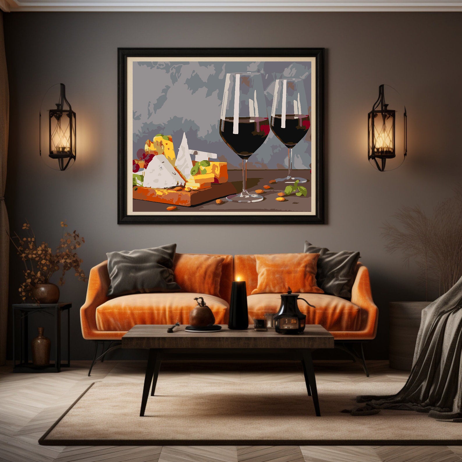 Malen nach Zahlen - Käse und Wein 4517