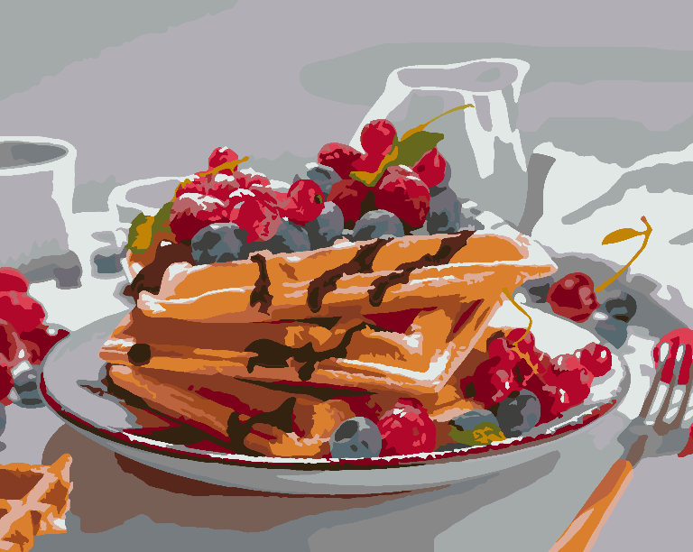 Malen nach Zahlen - Pfannkuchen 4518