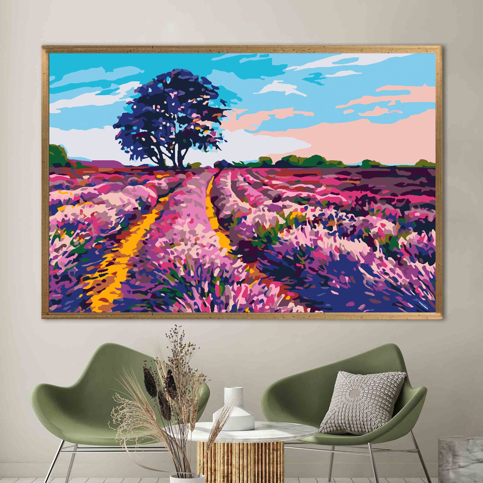 Malen nach Zahlen - Lavendelfeld 4521