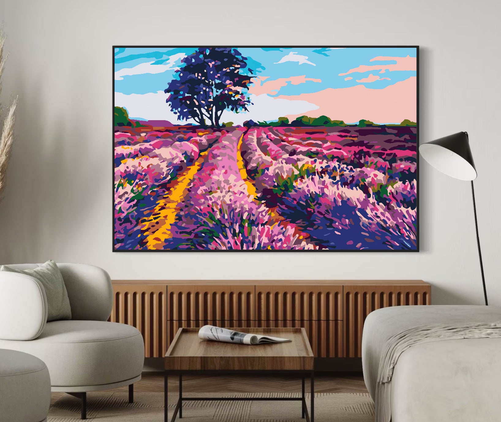 Malen nach Zahlen - Lavendelfeld 4521