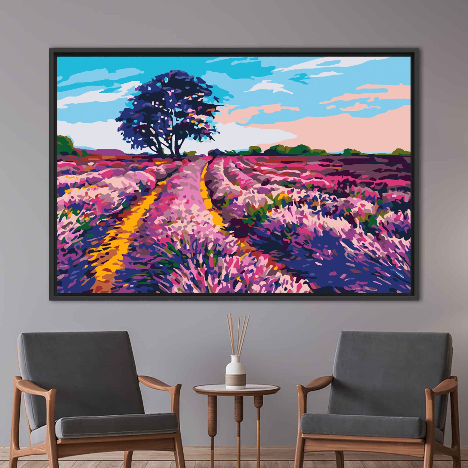 Malen nach Zahlen - Lavendelfeld 4521