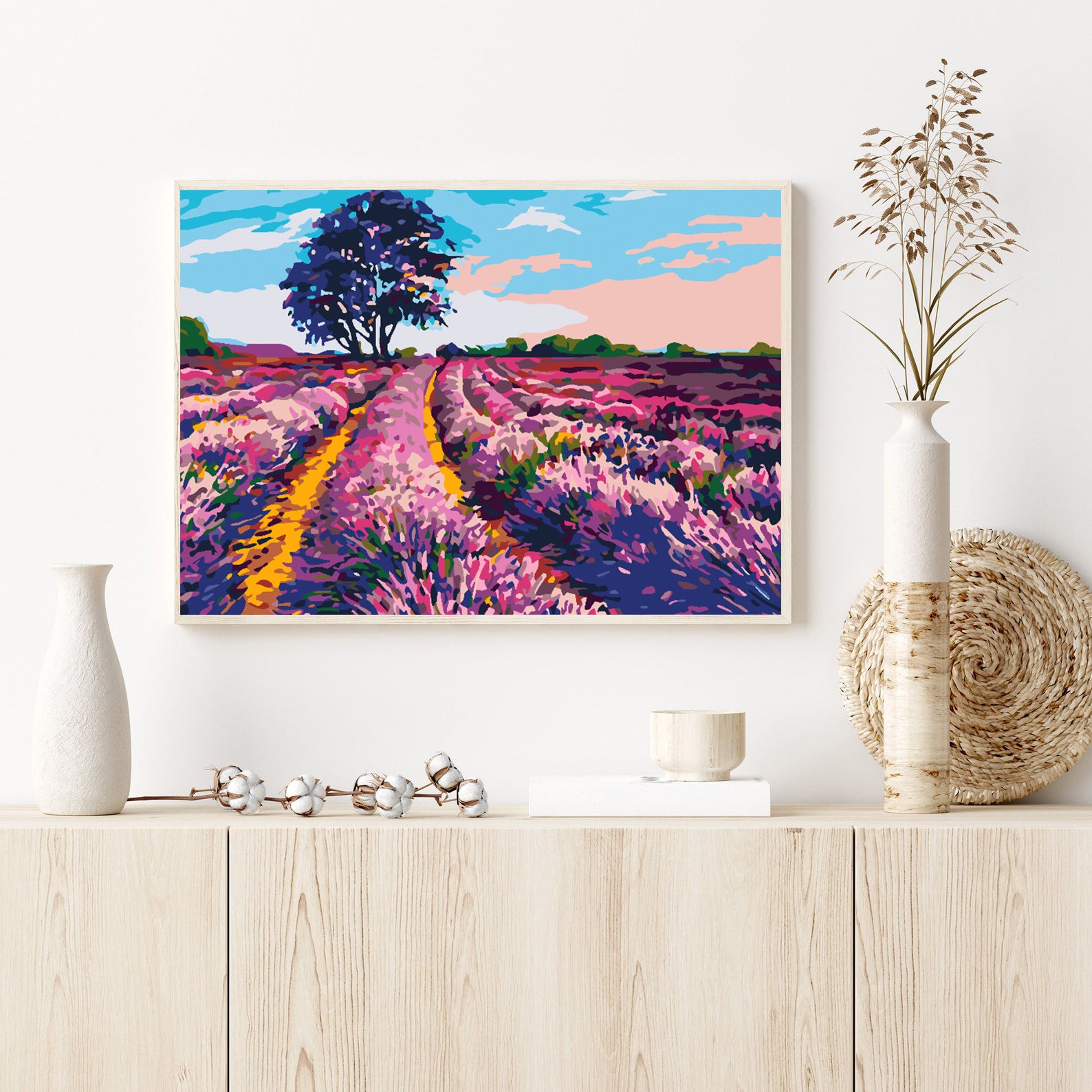 Malen nach Zahlen - Lavendelfeld 4521