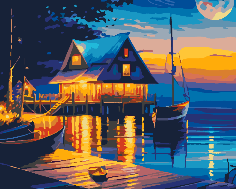 Malen nach Zahlen - Haus am See 4523