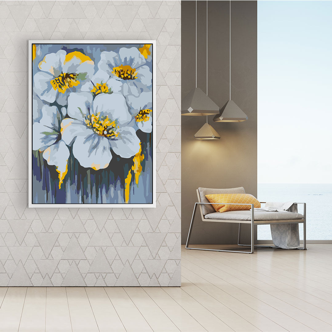 Malen nach Zahlen - Weiße Blumen 4527