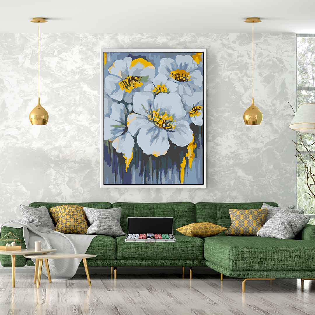 Malen nach Zahlen - Weiße Blumen 4527