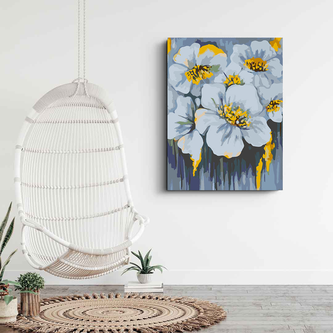 Malen nach Zahlen - Weiße Blumen 4527