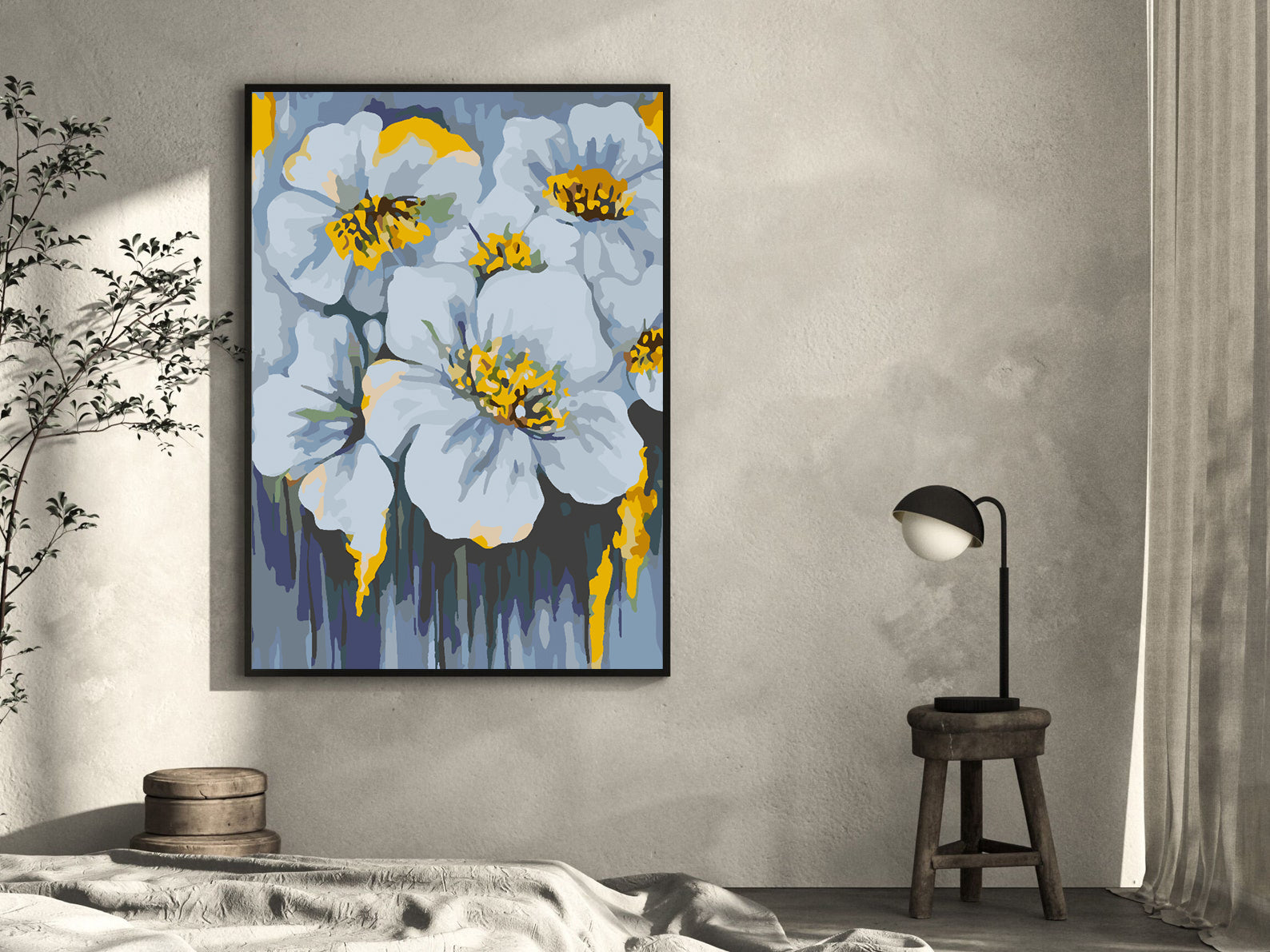 Malen nach Zahlen - Weiße Blumen 4527