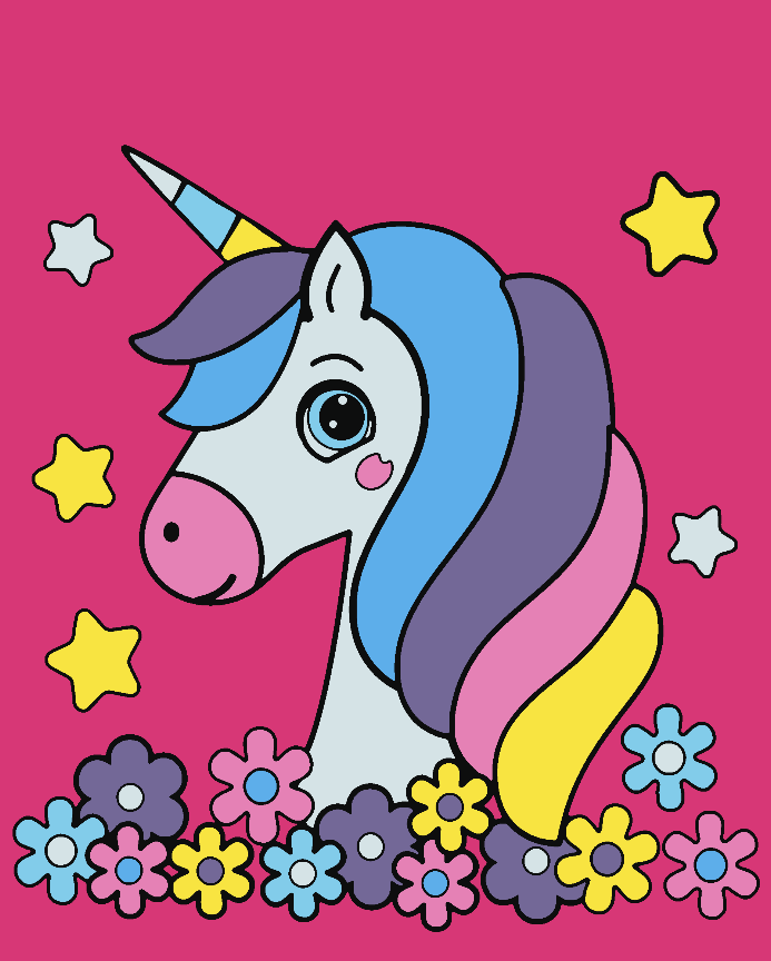 Malen nach Zahlen - Einhorn für Kinder 4532