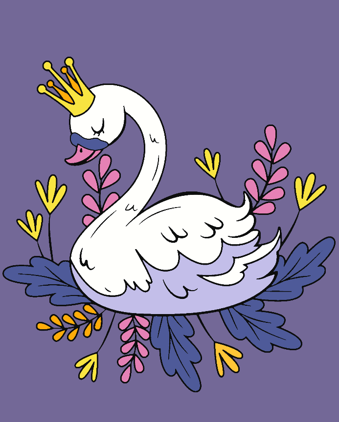 Malen nach Zahlen - Schwan für Kinder 4533