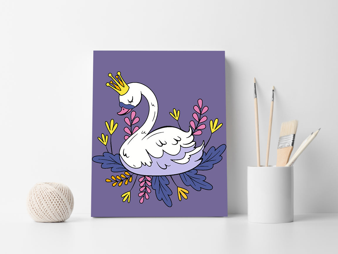 Malen nach Zahlen - Schwan für Kinder 4533