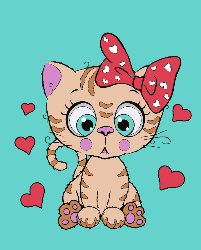 Malen nach Zahlen - Kätzchen für Kinder 4534