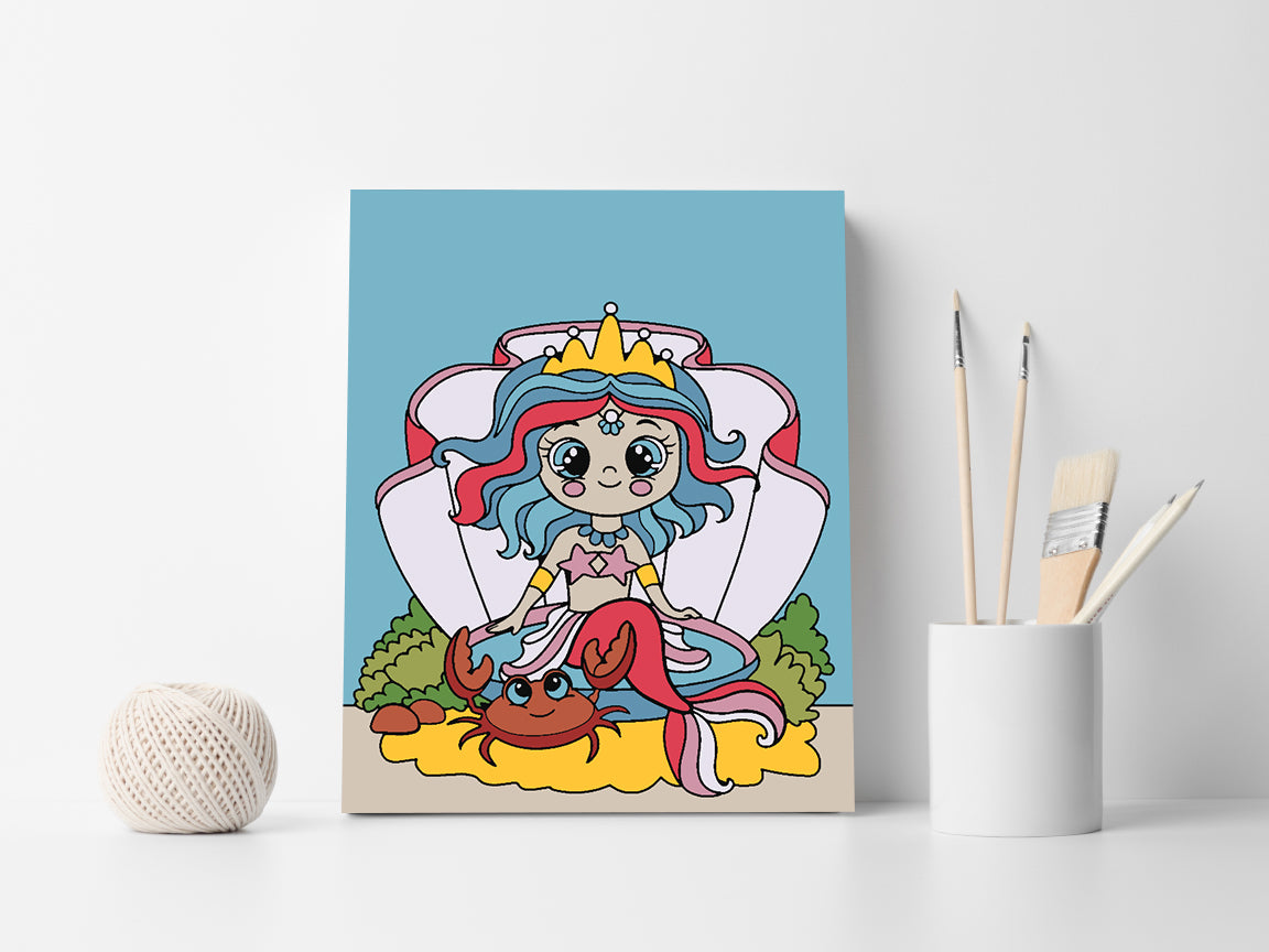 Malen nach Zahlen - Meerjungfrau für Kinder 4535