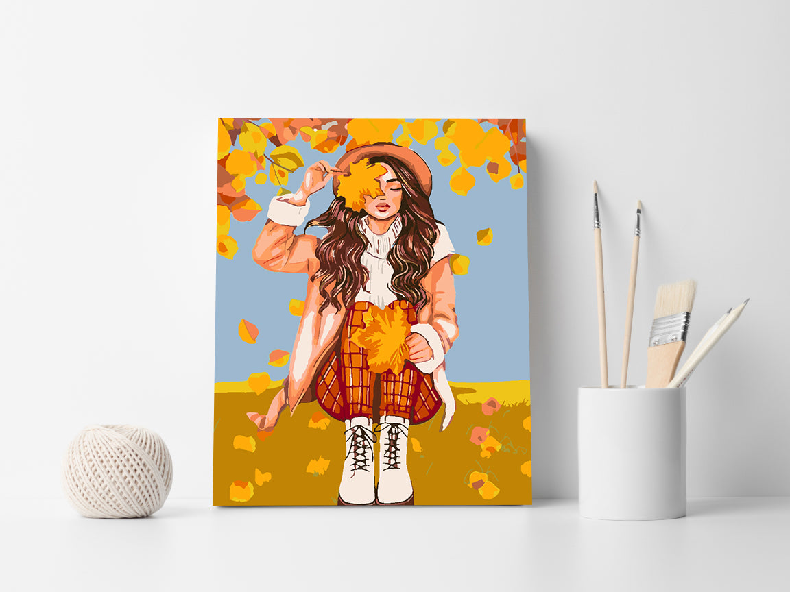 Malen nach Zahlen - Herbstmädchen 4543