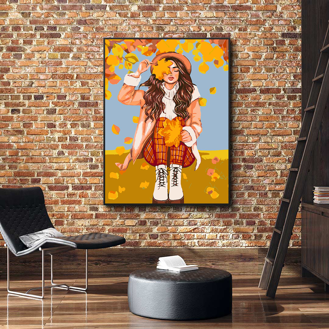 Malen nach Zahlen - Herbstmädchen 4543