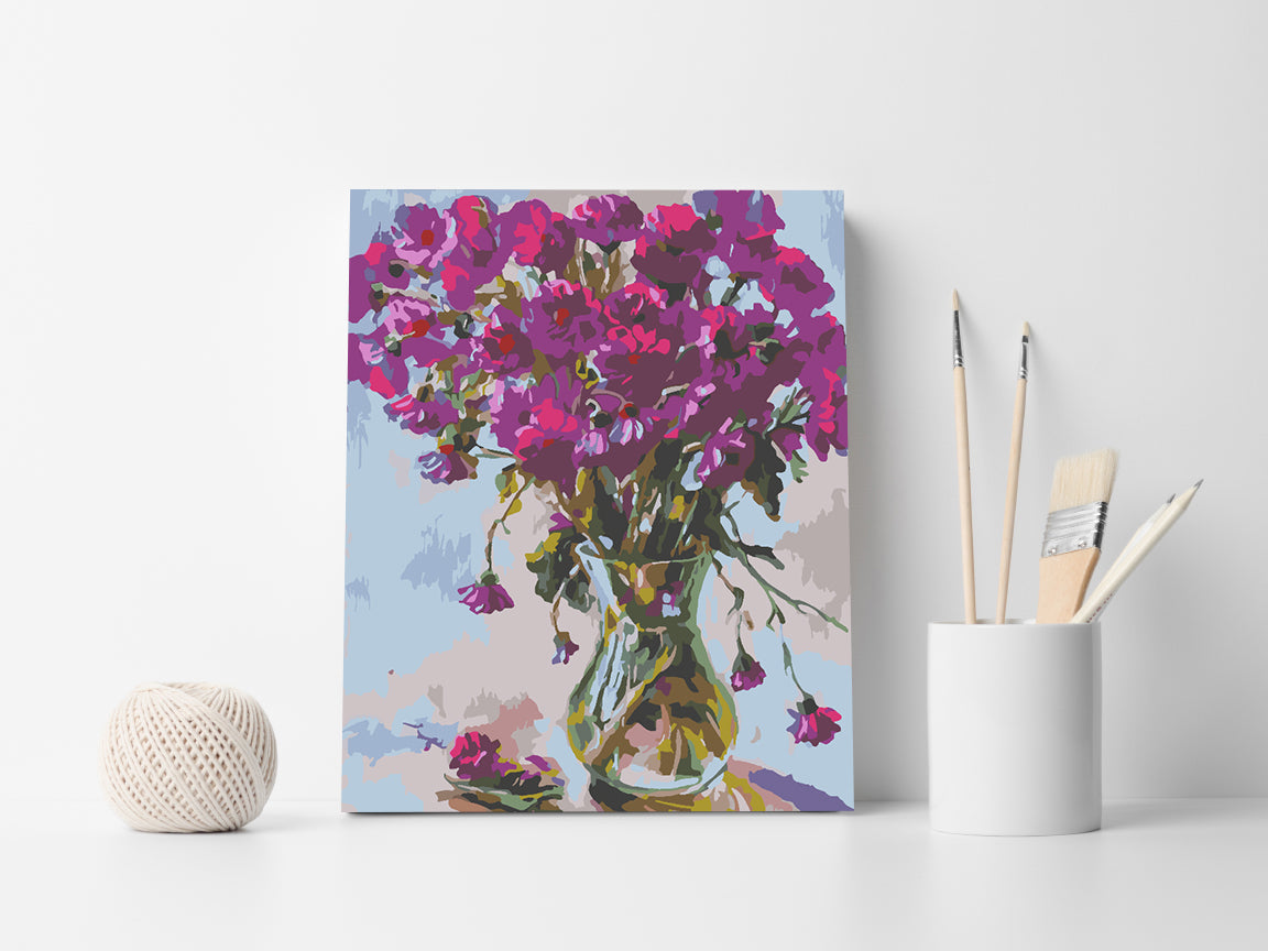 Malen nach Zahlen - Blumen in Vase 4548