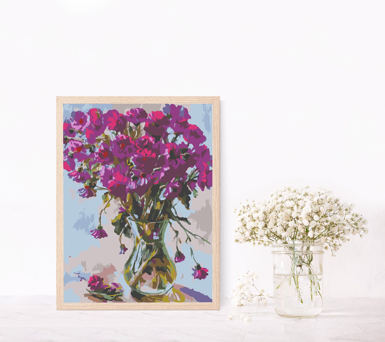 Malen nach Zahlen - Blumen in Vase 4548