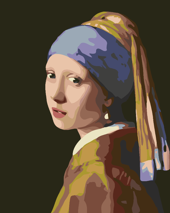 Malen nach Zahlen - Mädchen mit Turban 4552