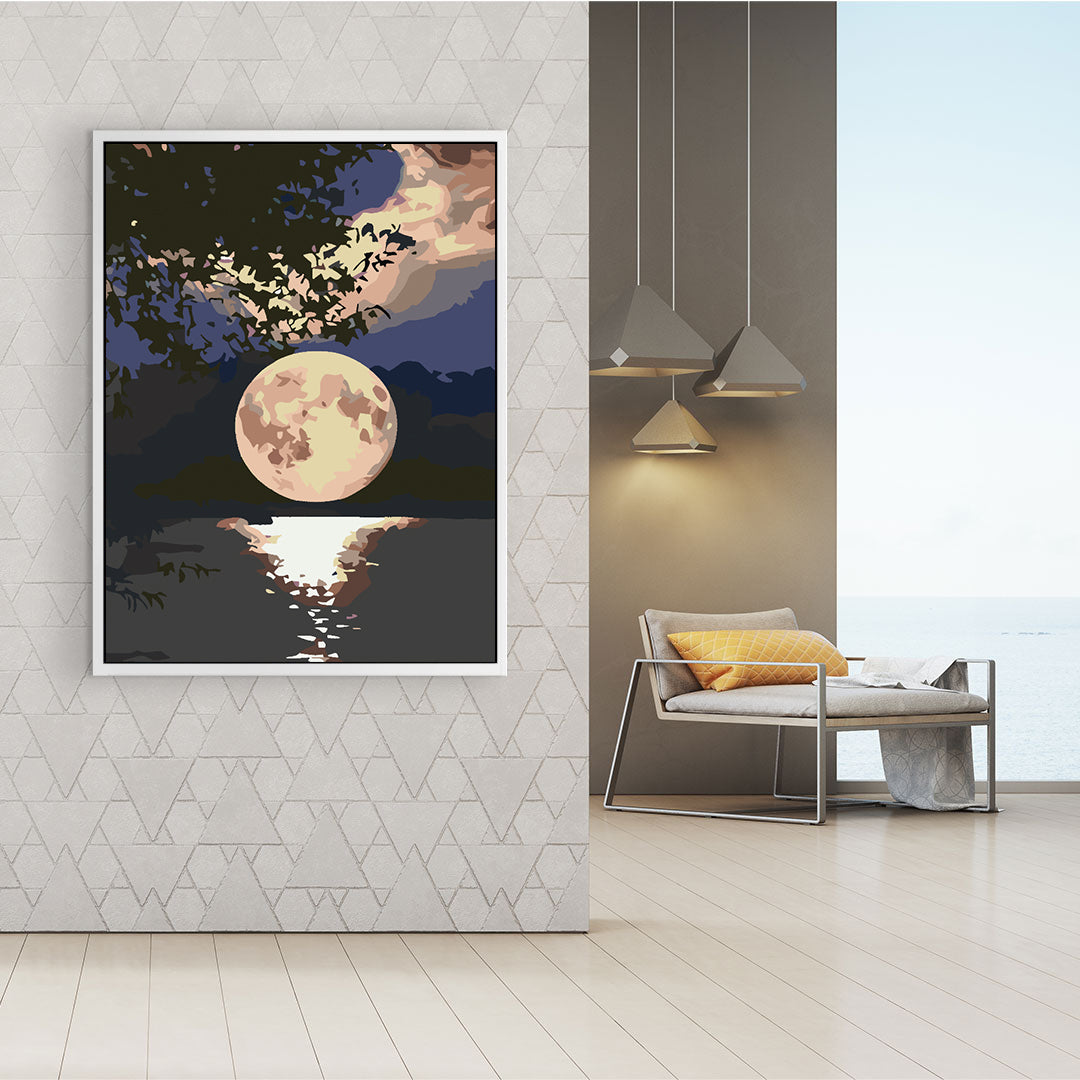 Malen nach Zahlen - Vollmondnacht 4554