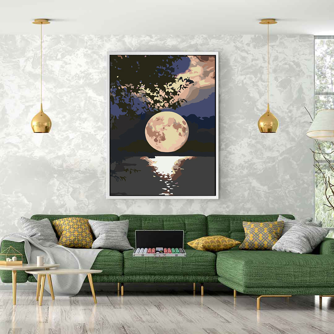 Malen nach Zahlen - Vollmondnacht 4554