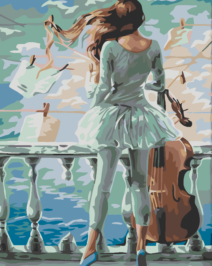 Malen nach Zahlen - Mädchen mit Cello 4555