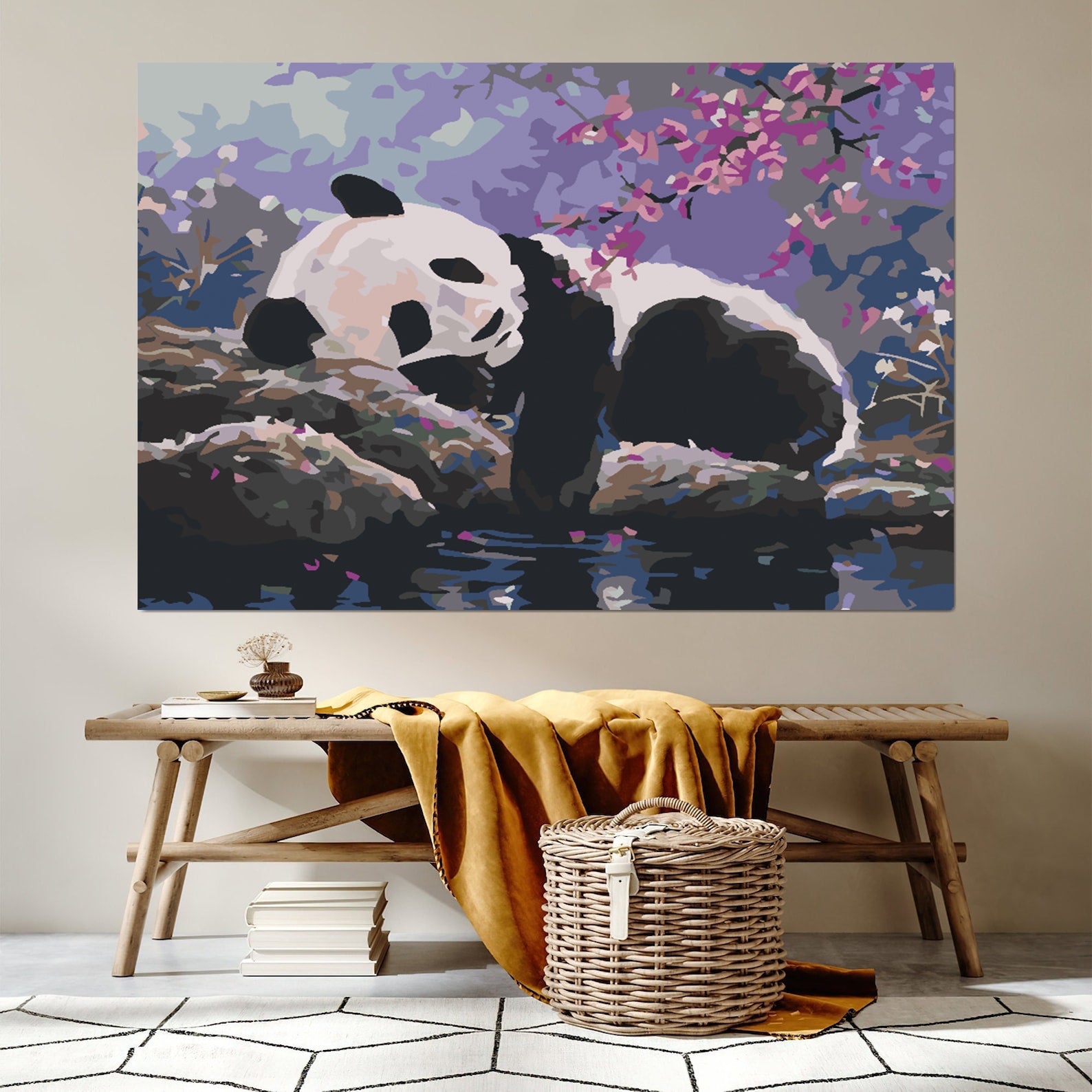 Malen nach Zahlen - Pandabär im Baum 4556