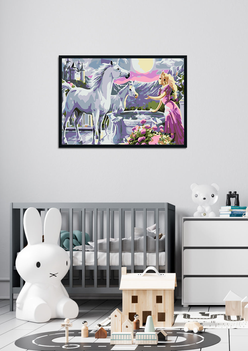 Malen nach Zahlen - Prinzessin mit Einhörnern 4558