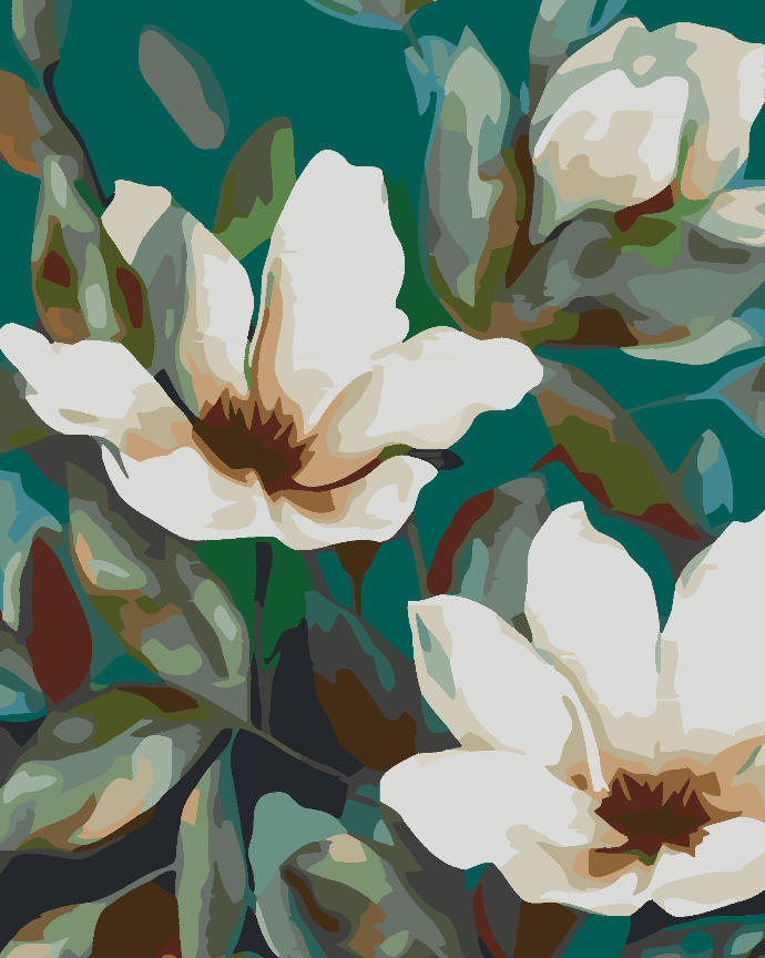 Pictura pe numere - Flori 4580