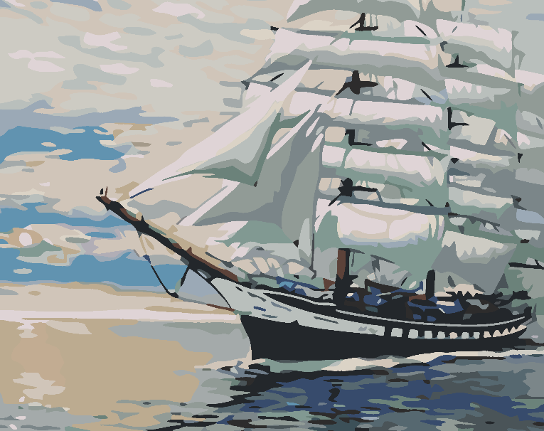 Malen nach Zahlen - Boot auf dem Meer 4581