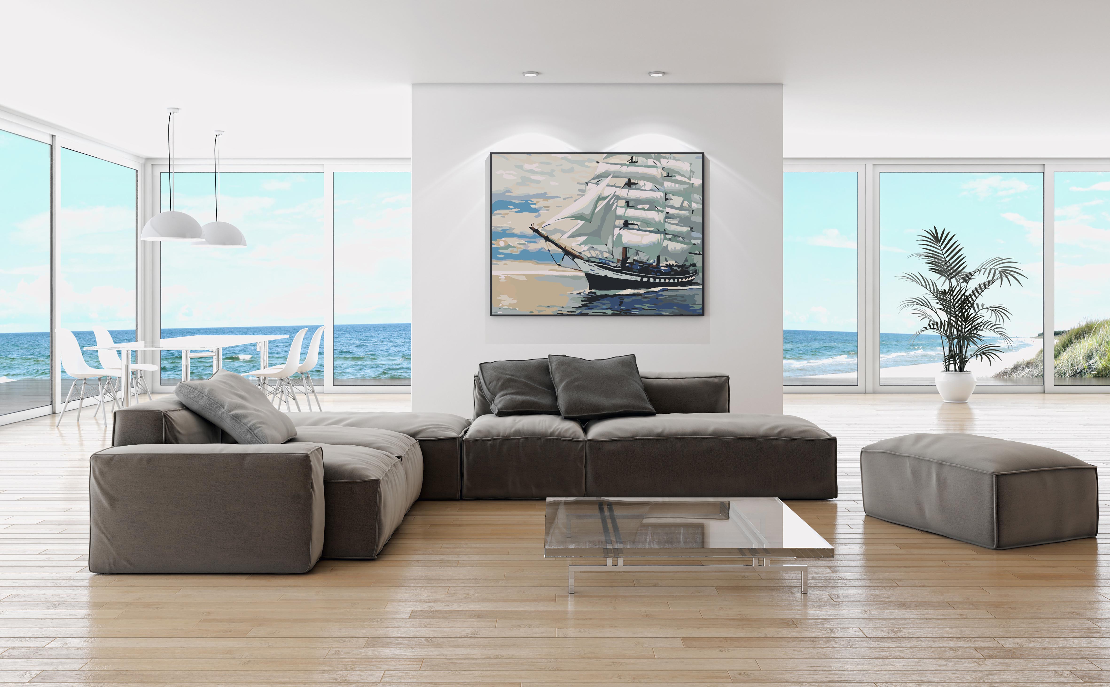 Peinture par numéros - Bateau sur la mer 4581