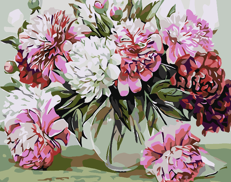 Pictura pe numere - Flori 4582