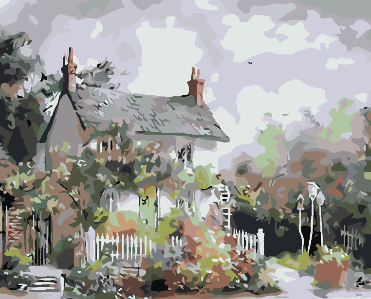 Malen nach Zahlen - Hauslandschaft 4584