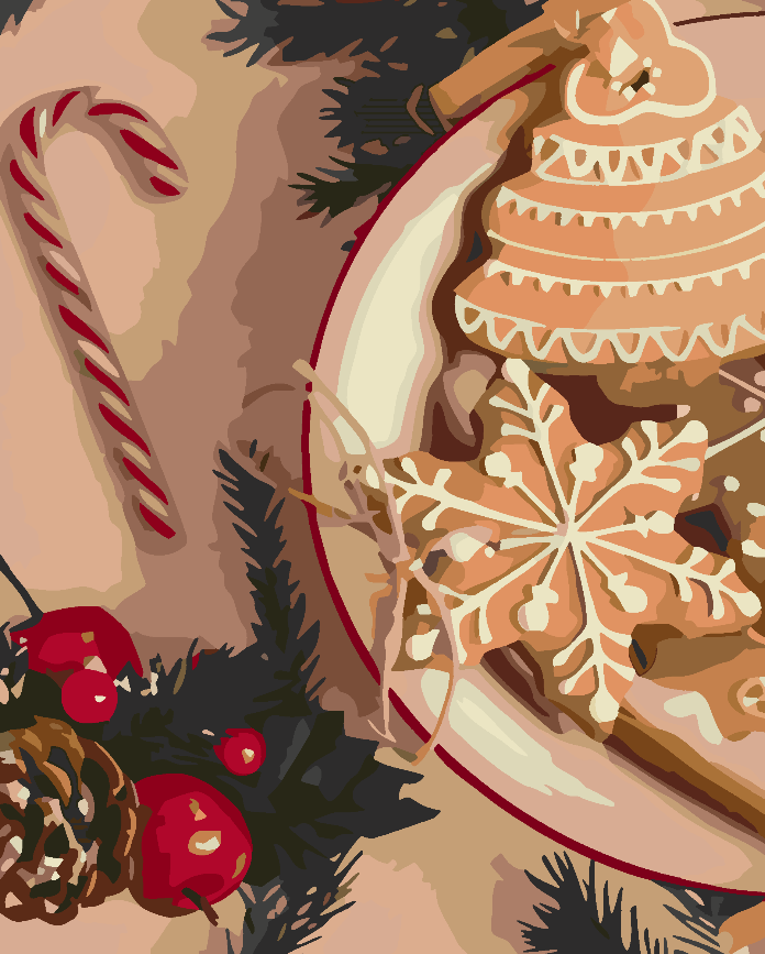 Malen nach Zahlen - Weihnachtssüßigkeiten 4585