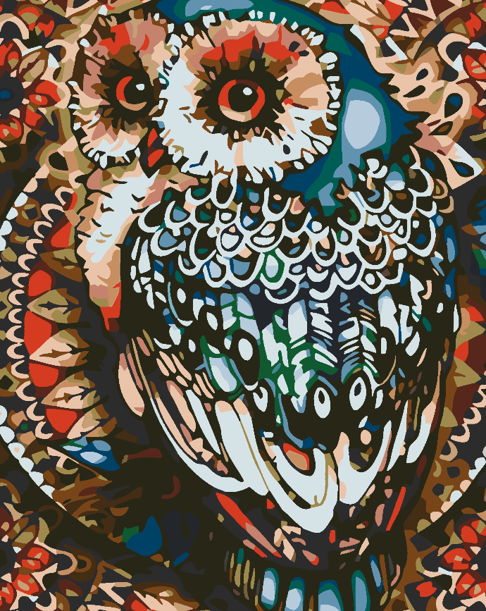 Malen nach Zahlen - Eule 4587