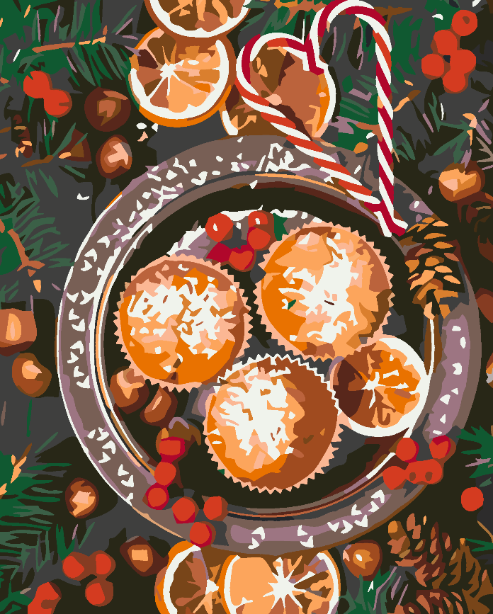 Malen nach Zahlen - Weihnachtssüßigkeiten 4592