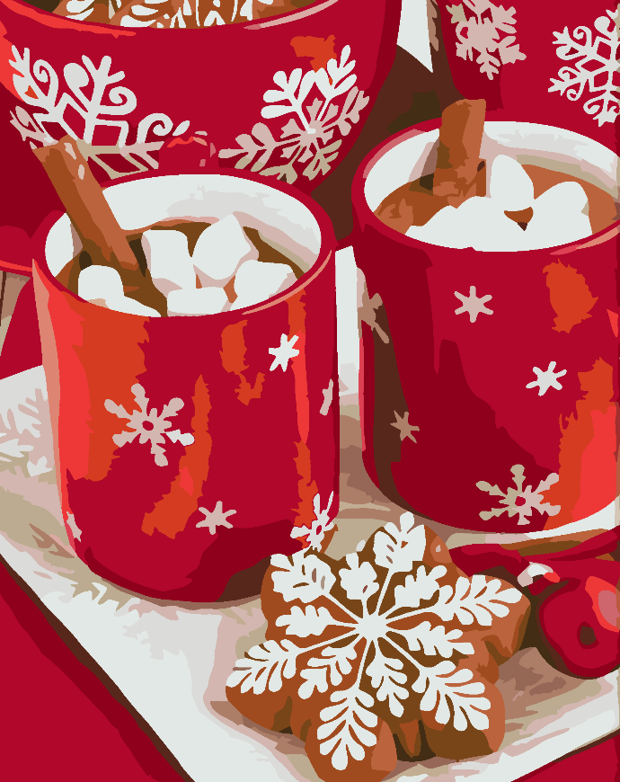 Malen nach Zahlen - Weihnachtsgetränke 4594