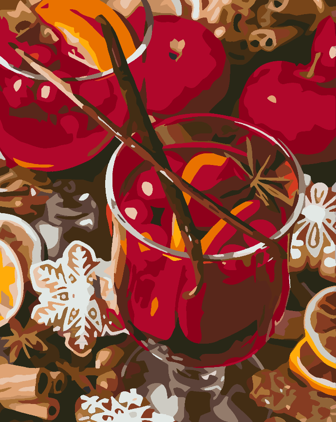 Malen nach Zahlen - Wintergetränke 4595