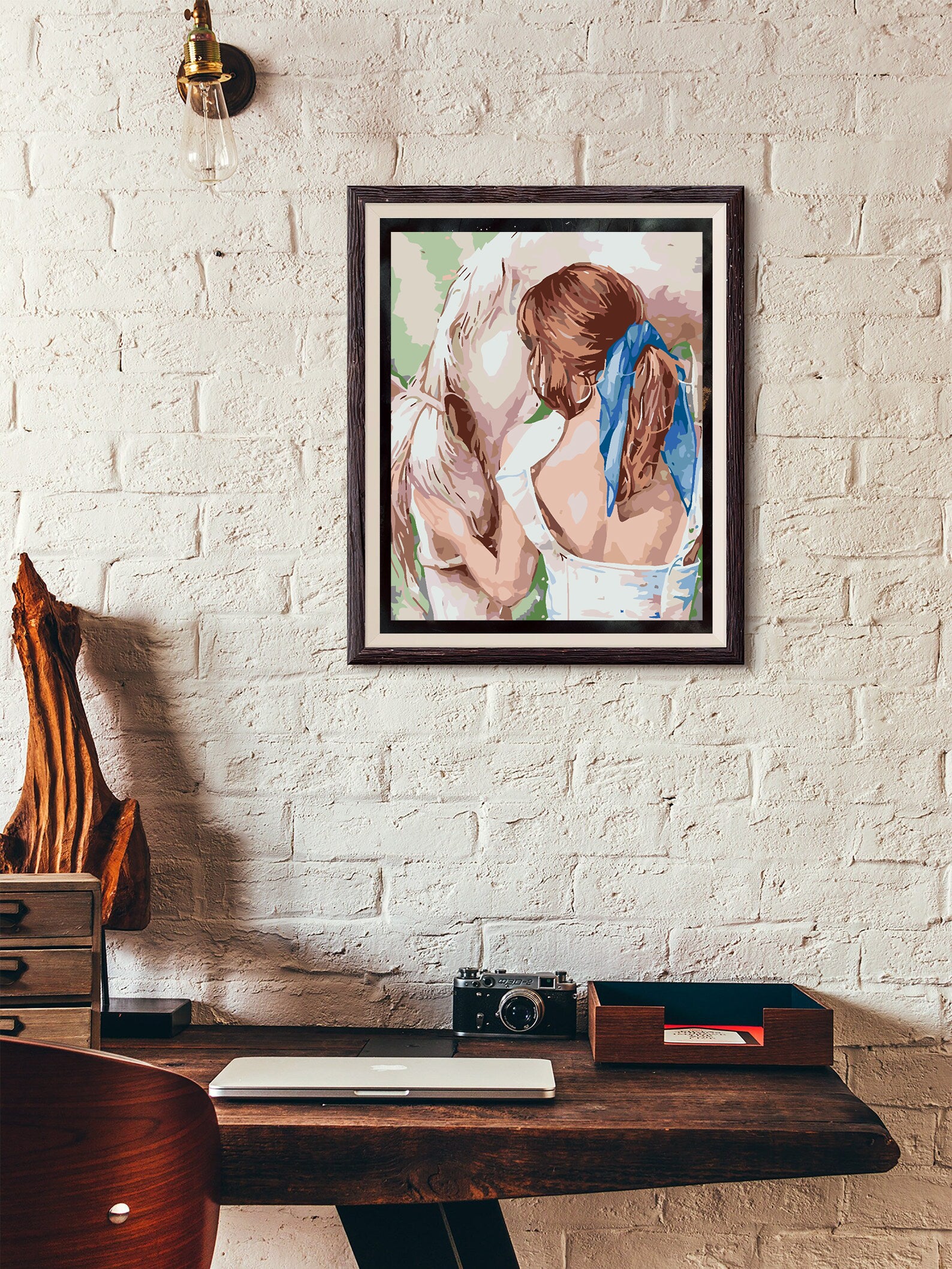 Malen nach Zahlen - Mädchen mit Pferd 4597