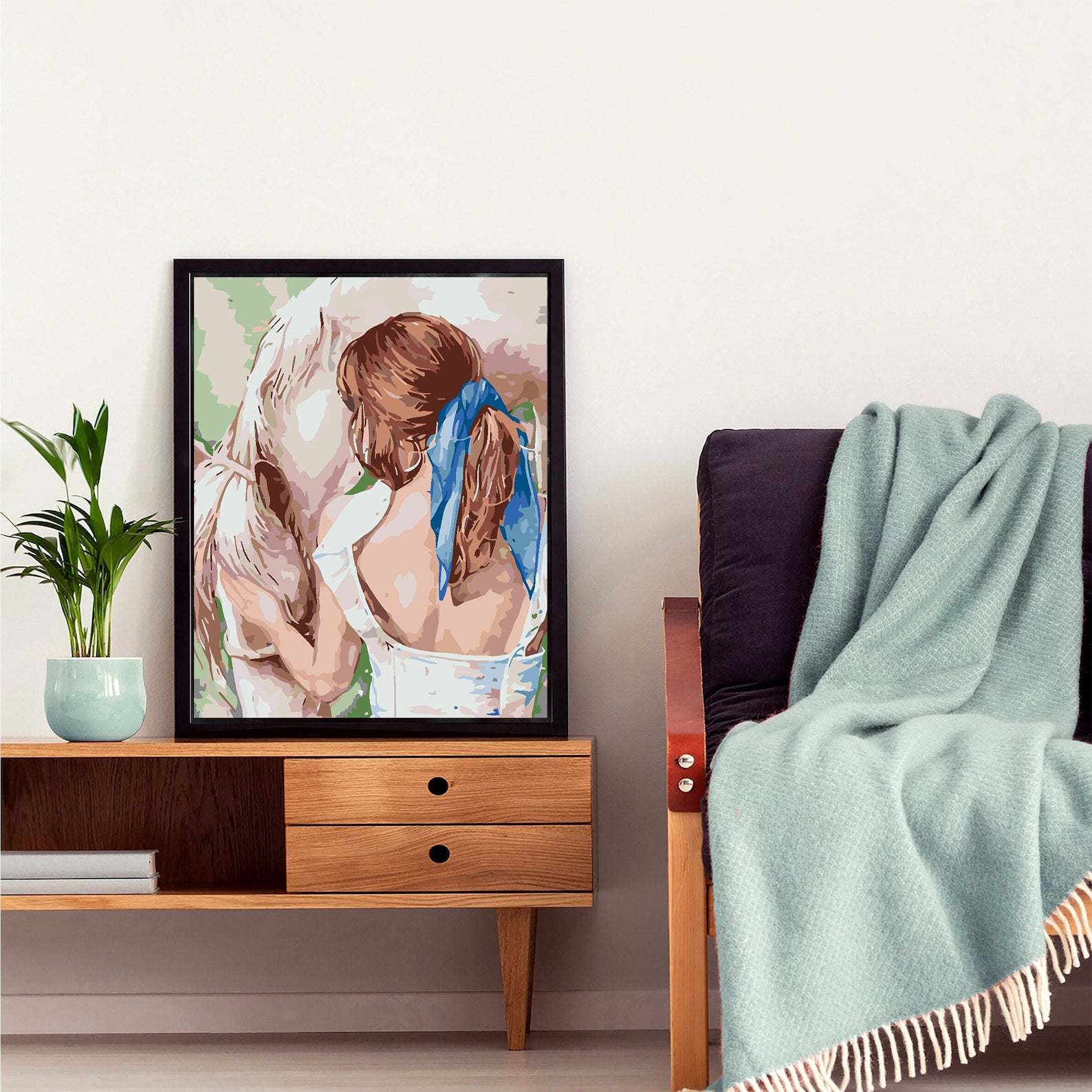 Malen nach Zahlen - Mädchen mit Pferd 4597