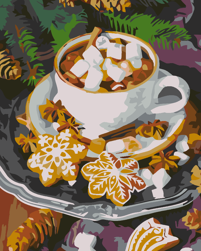 Malen nach Zahlen - Weihnachtssüßigkeiten 4598