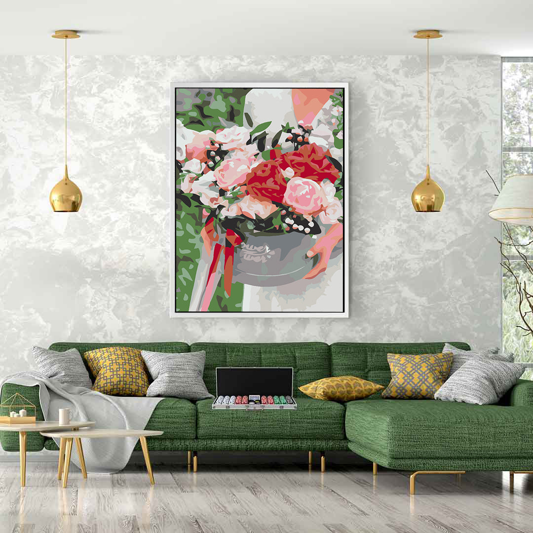 Pictura pe numere - Flowers in the Box 4600